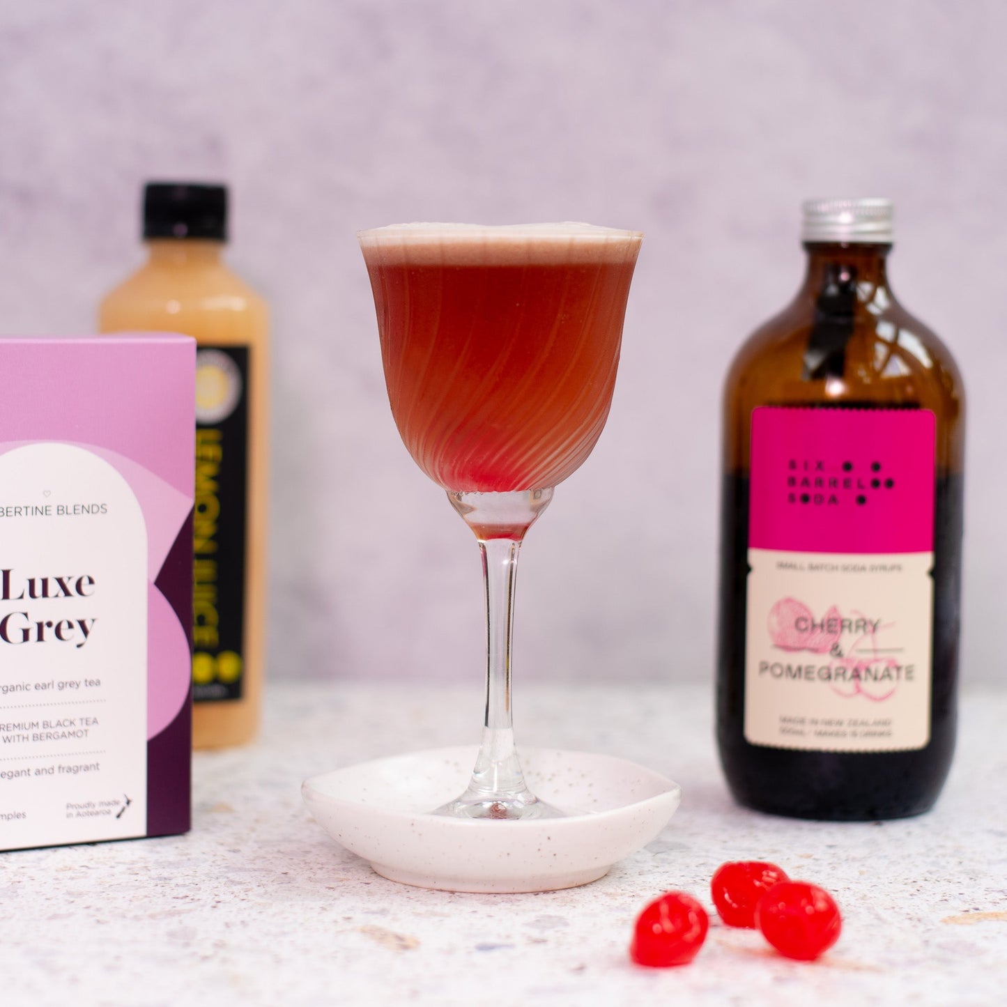 Earl Grey & Cherry Sour Mocktail