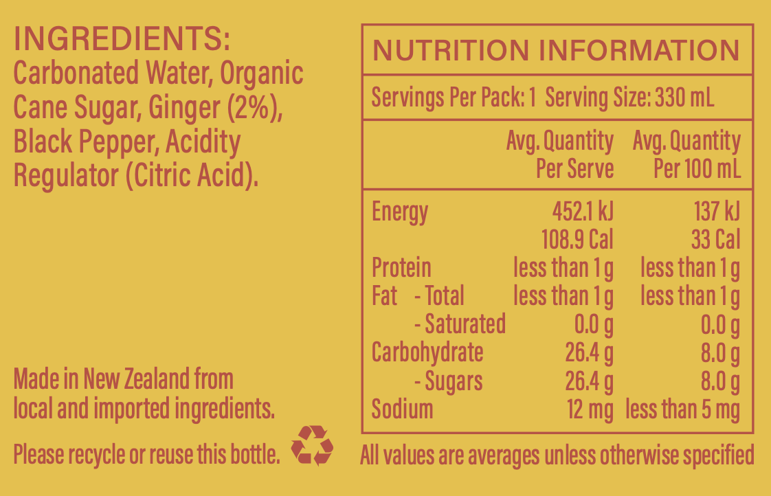 Ginger Ale 330mL Soda - 15 pack