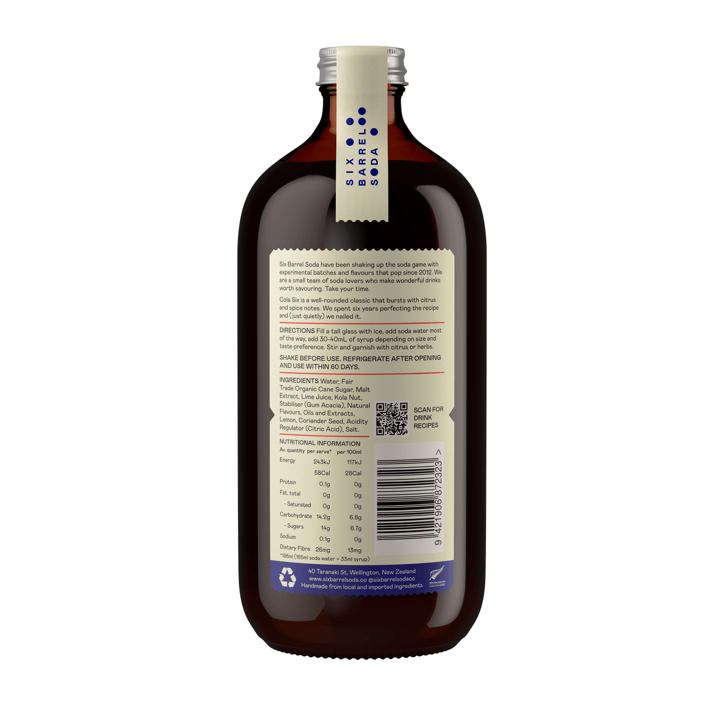 Cola Six Syrup - Six Barrel Soda Co.