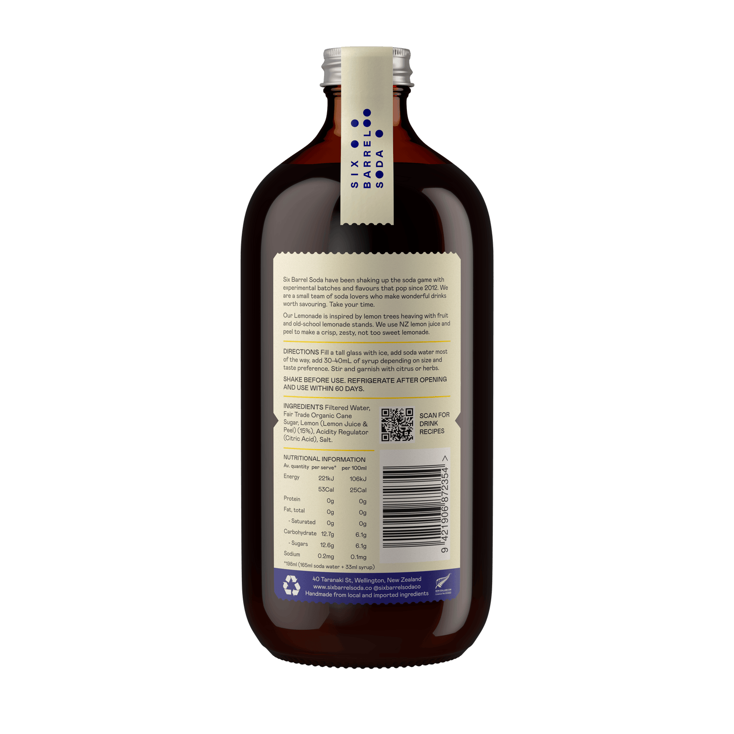 Lemonade Soda Syrup - Six Barrel Soda Co.