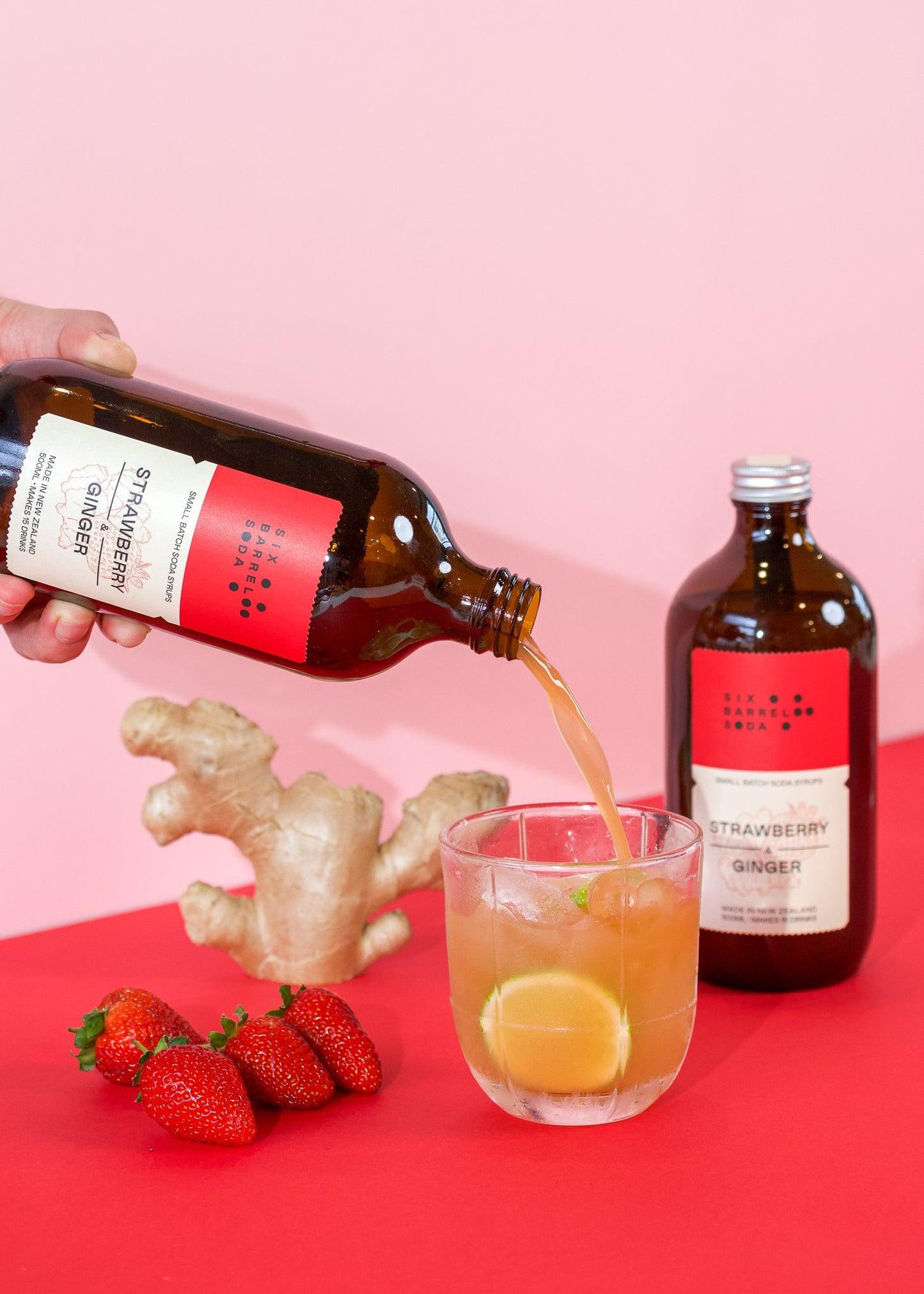 Strawberry Ginger Syrup - Six Barrel Soda Co.