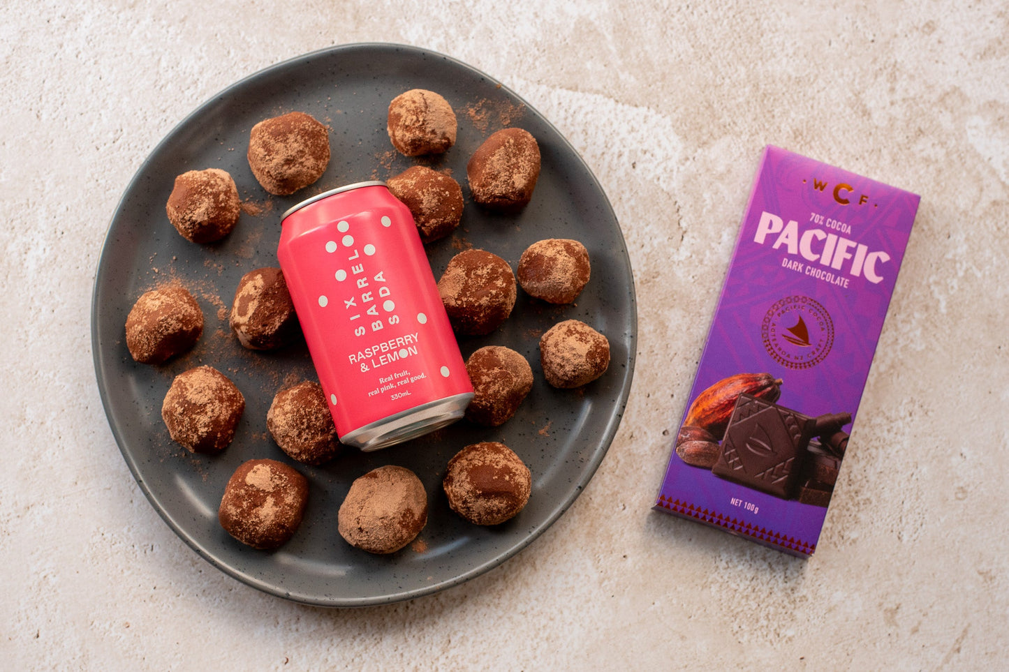 Raspberry & Lemon Soda Truffles