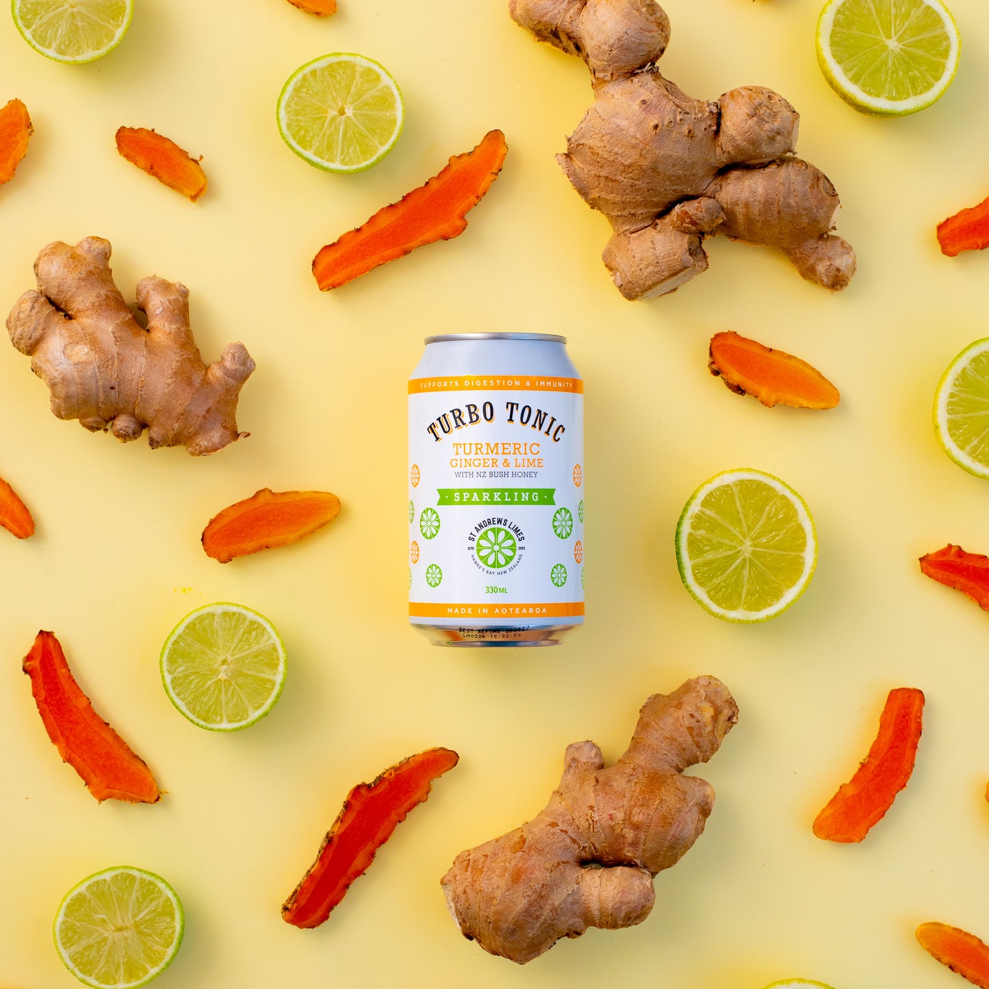 
                  
                    Turbo Tonic Sparkling – Turmeric, Ginger & Lime
                  
                