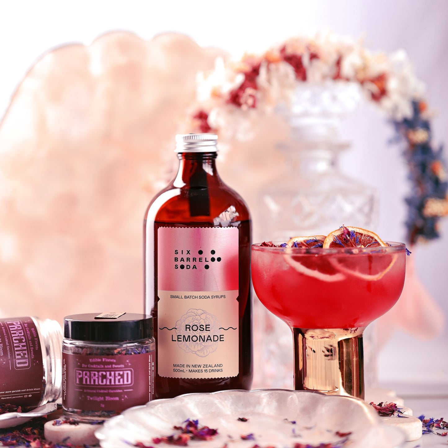 
                  
                    Rose Lemonade Syrup + Twilight Bloom Set
                  
                