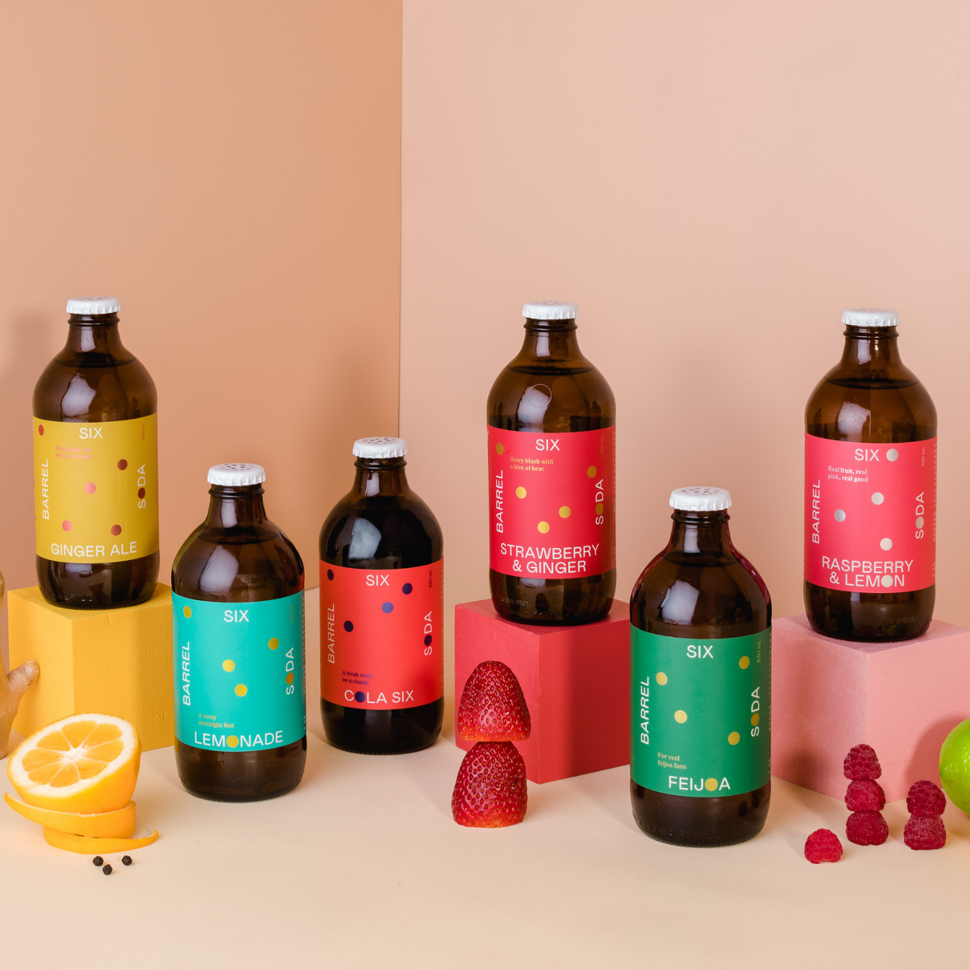 Six Barrel Soda natural carbonated soda range