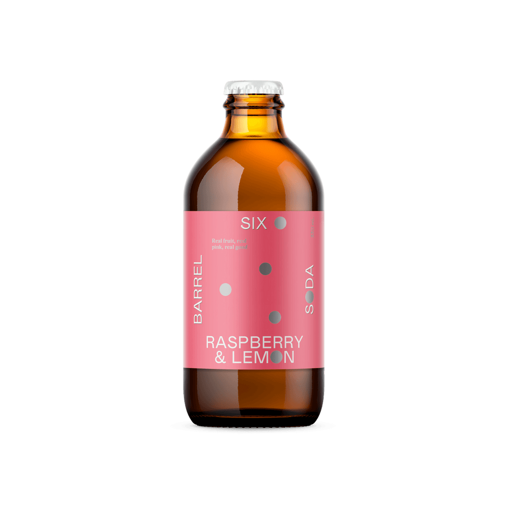 
                  
                    Raspberry & Lemon Soda 330mL 15 pack - Six Barrel Soda Co.
                  
                