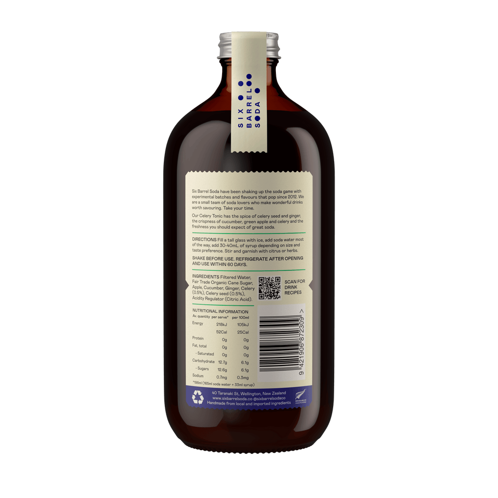 
                  
                    Celery Tonic Syrup - Six Barrel Soda Co.
                  
                