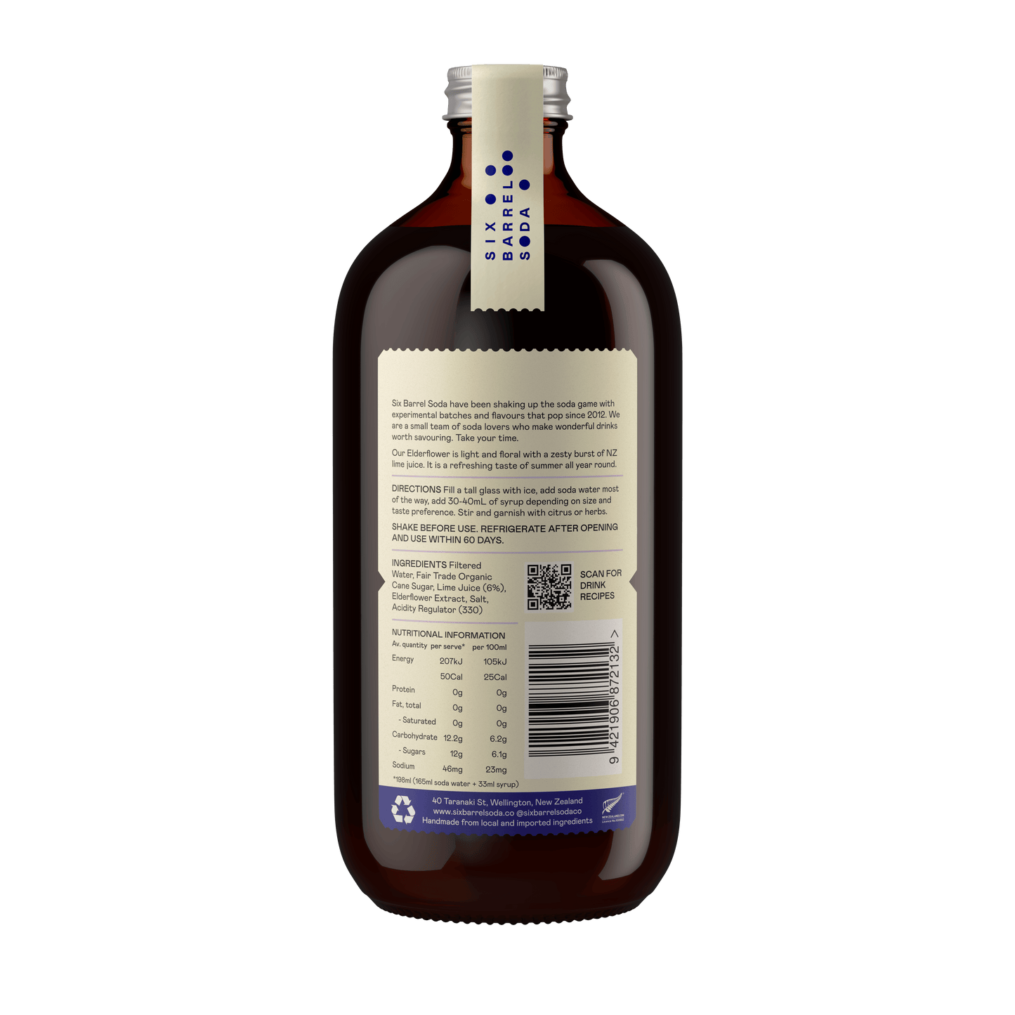 
                  
                    Elderflower Syrup - Six Barrel Soda Co.
                  
                