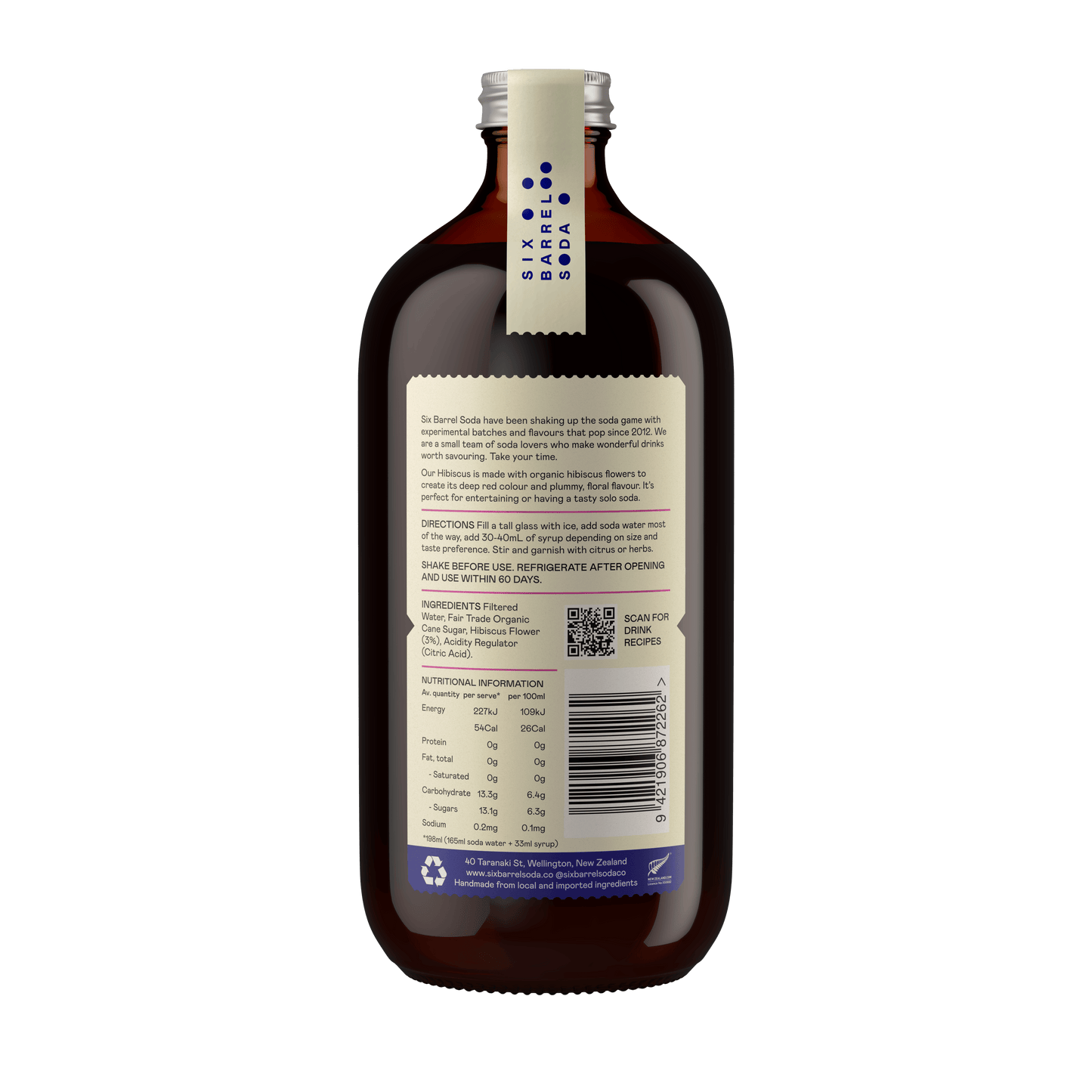 
                  
                    Hibiscus Syrup - Six Barrel Soda Co.
                  
                